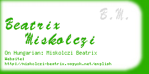 beatrix miskolczi business card